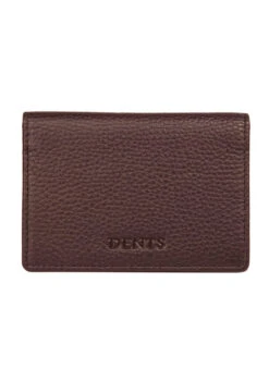 Men's Pebble Grain Leather Card Holder With RFID Blocking -Dents 23 5500Chocolate