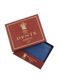 Men's Pebble Grain Leather Card Holder With RFID Blocking -Dents 23 5500 20royal 20blue 20 4