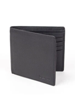 Men's Slim Pebble Grain Leather Bifold Wallet With RFID Blocking -Dents 23 5501Black2