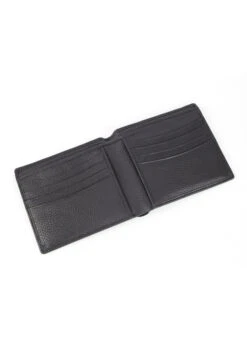 Men's Slim Pebble Grain Leather Bifold Wallet With RFID Blocking -Dents 23 5501Black3