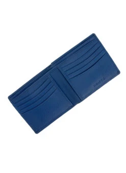 Men's Slim Pebble Grain Leather Bifold Wallet With RFID Blocking -Dents 23 5501RoyalBlue 2