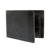 Men's Smooth Nappa Leather Trifold Wallet With RFID Blocking And Coin Purse -Dents 23 5518Black 2