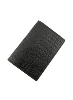 Crocodile Print Leather Passport Holder With RFID Blocking -Dents 23 5533Black 2