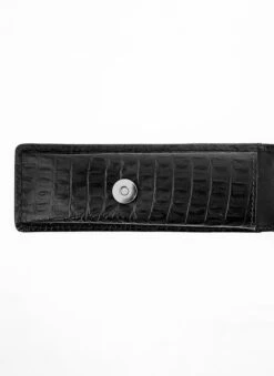 Crocodile Print Leather Pen Case 9 Crocodile Print Leather Pen Case -Dents 23 5534Black 2