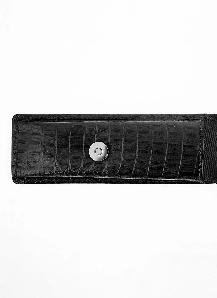 Crocodile Print Leather Pen Case 5 Crocodile Print Leather Pen Case - Image 3