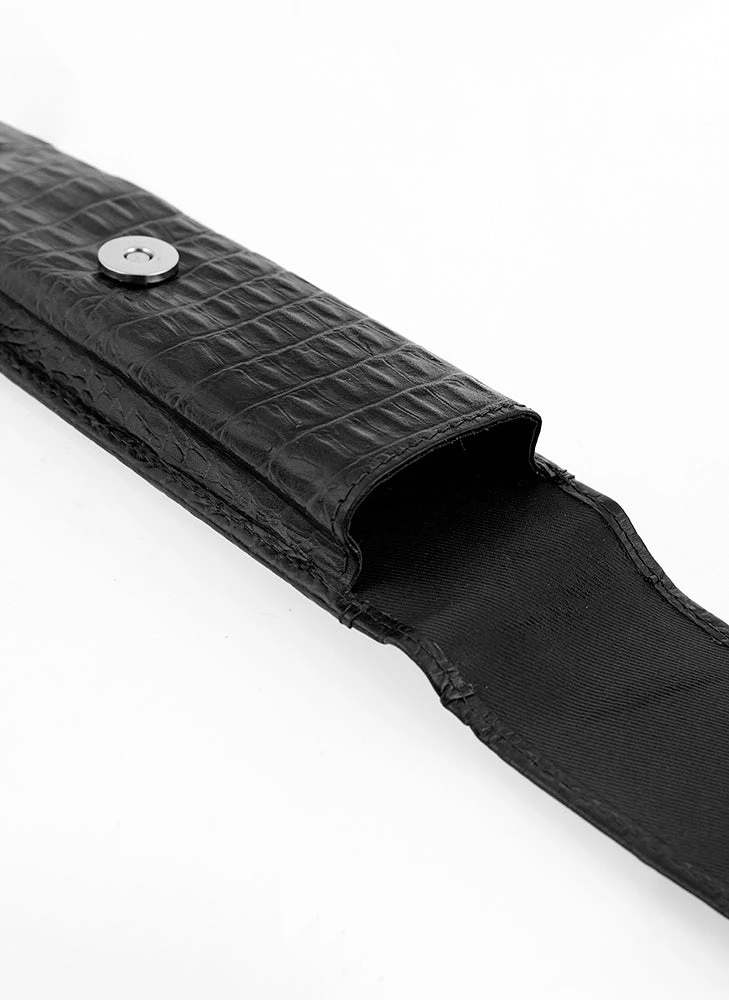 Crocodile Print Leather Pen Case 4 Crocodile Print Leather Pen Case - Image 2