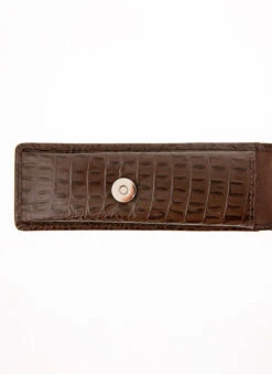 Crocodile Print Leather Pen Case 11 Crocodile Print Leather Pen Case -Dents 23 5534Brown 2