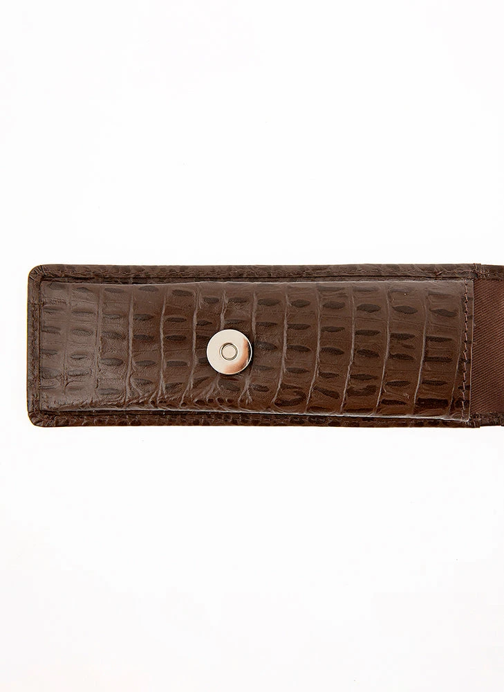 Crocodile Print Leather Pen Case 7 Crocodile Print Leather Pen Case - Image 5