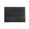 Men's Contrast Stitch Pebble Grain Leather Card Holder With RFID Blocking -Dents 23 5538 Black Dove Grey