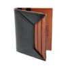 Men's Two-Colour Smooth Nappa Leather Card Holder With RFID Blocking -Dents 23 5540 Black Highway Tan