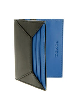 Men's Two-Colour Smooth Nappa Leather Card Holder With RFID Blocking 13 Men's Two-Colour Smooth Nappa Leather Card Holder With RFID Blocking -Dents 23 5540BlackRoyalBlue 3