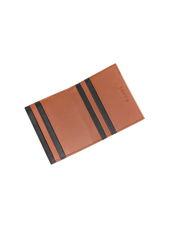 Men's Two-Colour Smooth Nappa Leather Card Holder With RFID Blocking 4 Men's Two-Colour Smooth Nappa Leather Card Holder With RFID Blocking - Image 2