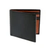Men's Two-Colour Smooth Nappa Leather Bifold Wallet With RFID Blocking -Dents 23 5541 Black Highway Tan