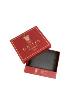 Men's Two-Colour Smooth Nappa Leather Bifold Wallet With RFID Blocking -Dents 23 5541 20black royal blue 4