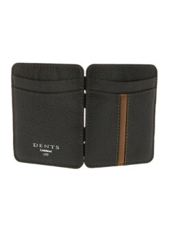 Men's Pebble Grain Leather Magic Wallet With RFID Blocking -Dents 23 5546 Brown Tan