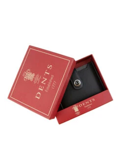 Men's Smooth Nappa Leather Card Holder With RFID Blocking And Case -Dents 23 5551 Black Slate 6