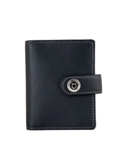 Men's Smooth Nappa Leather Business Card Holder With RFID Blocking And Tab