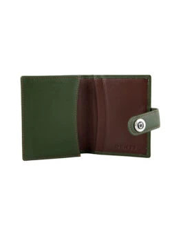 Men's Smooth Nappa Leather Business Card Holder With RFID Blocking And Tab -Dents 23 5552 Olive English Tan 1