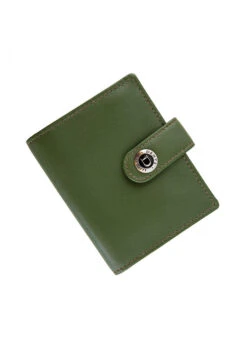 Men's Smooth Nappa Leather Business Card Holder With RFID Blocking And Tab -Dents 23 5552 Olive English Tan 5