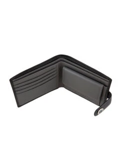 Men's Smooth Nappa Leather Bifold Wallet With RFID Blocking And Coin Purse -Dents 23 5553 Black Slate 4