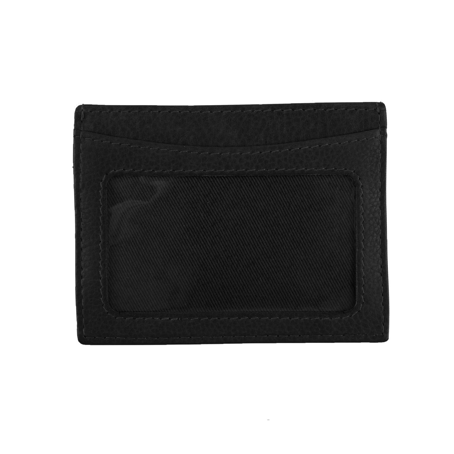 Men's Pebble Grain Leather Card Holder With RFID Blocking And Window Pocket 7 Men's Pebble Grain Leather Card Holder With RFID Blocking And Window Pocket - Image 5