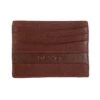 Men's Pebble Grain Leather Card Holder With RFID Blocking And Window Pocket -Dents 23 5555 Dartk Tan 1