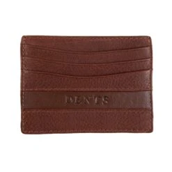 Men's Pebble Grain Leather Card Holder With RFID Blocking And Window Pocket