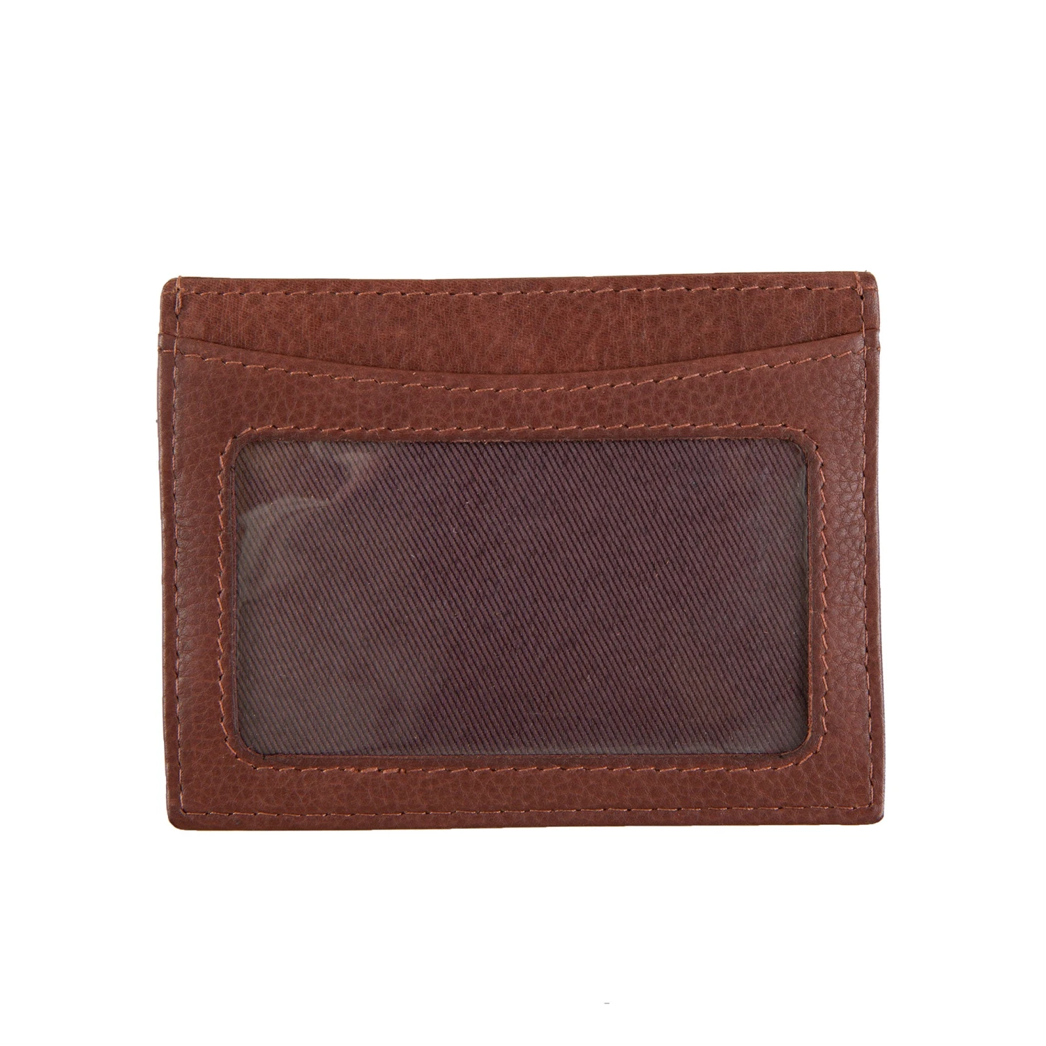 Men's Pebble Grain Leather Card Holder With RFID Blocking And Window Pocket 4 Men's Pebble Grain Leather Card Holder With RFID Blocking And Window Pocket - Image 2