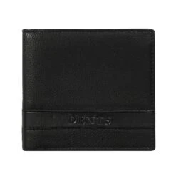 Men's Pebble Grain Leather Bifold Wallet With RFID Blocking -Dents 23 5556 Black 1