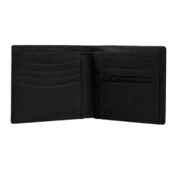 Men's Pebble Grain Leather Bifold Wallet With RFID Blocking And Coin Purse -Dents 23 5557 Black 4