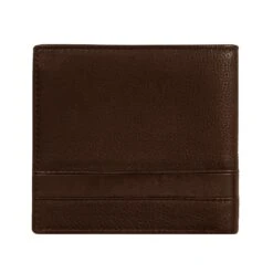Men's Pebble Grain Leather Bifold Wallet With RFID Blocking And Coin Purse -Dents 23 5557 Dark Tan 2