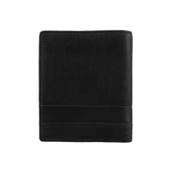 Men's Pebble Grain Leather Bifold Wallet With RFID Blocking And Zipped Pocket -Dents 23 5558 Black 2