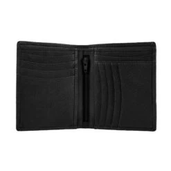 Men's Pebble Grain Leather Bifold Wallet With RFID Blocking And Zipped Pocket -Dents 23 5558 Black 3