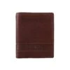 Men's Pebble Grain Leather Bifold Wallet With RFID Blocking And Zipped Pocket -Dents 23 5558 Dark Tan 1