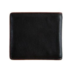 Men's Two-Colour Pebble Grain Leather Bifold Wallet With RFID Blocking -Dents 23 5560 Black 1