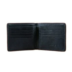 Men's Two-Colour Pebble Grain Leather Bifold Wallet With RFID Blocking -Dents 23 5560 Black 3