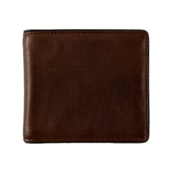 Men's Two-Colour Pebble Grain Leather Bifold Wallet With RFID Blocking