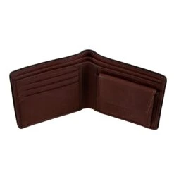 Men's Two-Colour Pebble Grain Leather Bifold Wallet With RFID Blocking And Coin Purse -Dents 23 5561 Dark Tan 4