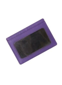 Men's Smooth Nappa Leather Card Holder With RFID Blocking And Window Pocket -Dents 235525 20amethyst 202