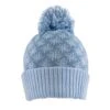 Women’s Jacquard Knitted Bobble Hat With Hash Symbol Pattern -Dents 3 3304 Lake Cornflower Blue