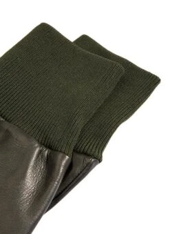 Men's Heritage Water-Resistant Silk-Lined Right Hand Leather Shooting Gloves -Dents 37 0600 olive 3
