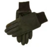 Men's Water-Resistant Fleece-Lined Leather Shooting Gloves -Dents 37 0615Olive