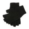 Men's Fingerless Tuckstitch Knitted Shooting Gloves -Dents 37 0740 black
