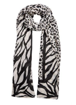 Women’s Animal Print Lightweight Scarf -Dents 4 1405Black