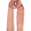 Women’s Pleated Floral And Paisley Pattern Lightweight Scarf -Dents 4 1409PalePink