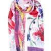 Women's Floral Print Lightweight Scarf With Border 2 Women's Floral Print Lightweight Scarf With Border -Dents 4 2577 Pink 38469713 d62e 4412 954b 617a12b4d248