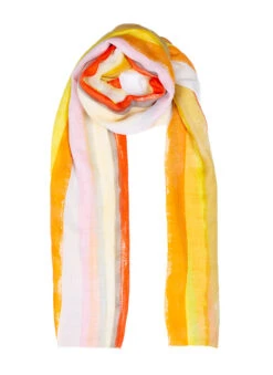 Women's Tonal Stripe Lightweight Scarf 12 Women's Tonal Stripe Lightweight Scarf -Dents 4 2583 Yellow