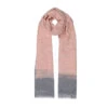 Women's Stripe Lightweight Scarf With Colour Block Ends -Dents 4 2590 Grey Pink b79e6fc8 3f1c 4a17 b193 7b8cdb639f1e
