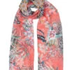 Women's Floral And Animal Print Lightweight Scarf 1 Women's Floral And Animal Print Lightweight Scarf -Dents 4 2600 Coral a025c696 3729 4aa1 b772 c172ce7ead61