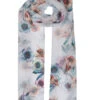 Women's Floral Print Lightweight Scarf -Dents 4 2602 Ivory